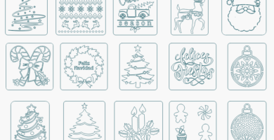 Plantillas vectoriales de navidad