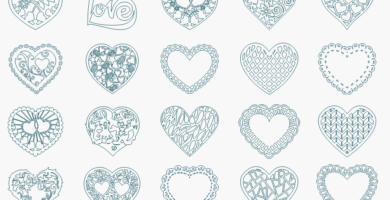 Vectores de corazones
